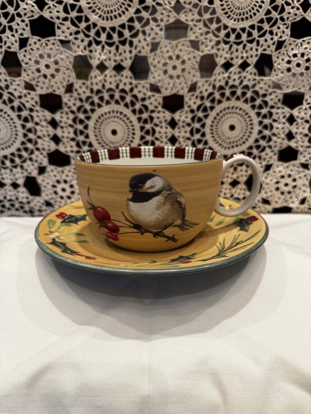 Lenox Winter Greetings Mug/ Saucer